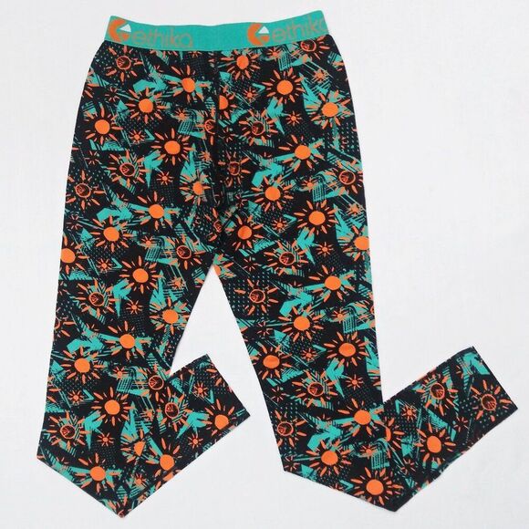 ETHIKA Summerdaze Leggings Activewear Workout Pants Abstract Sun Gym Sz S NEW - Picture 4 of 8